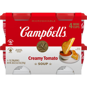 Campbell’s® Creamy Tomato Soup, 7 oz. Microwavable Bowl (24 Pack)