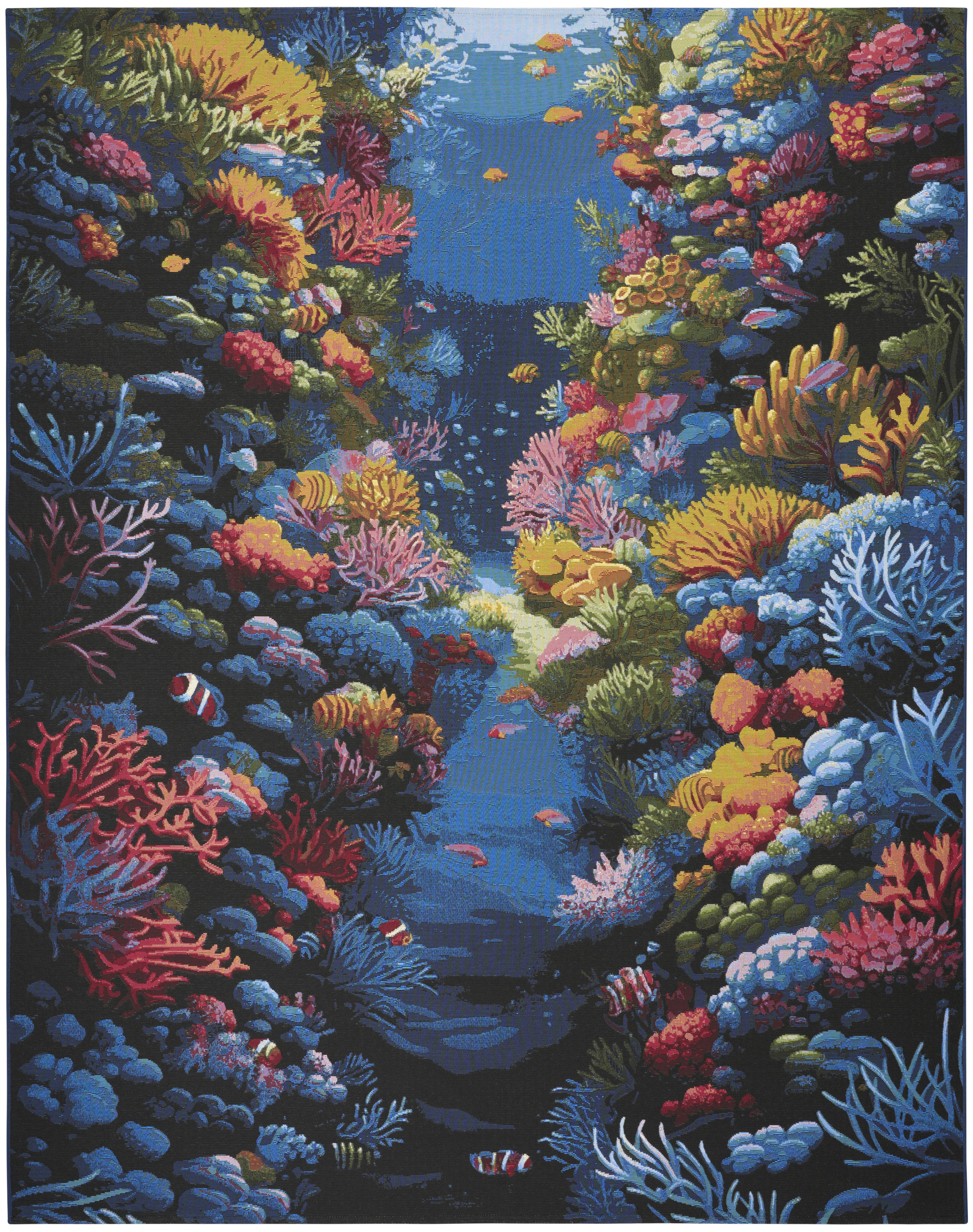 Nourison Color Splash 7'10" x 9'10" Multicolor Coastal, Nautical & Beach Rug
