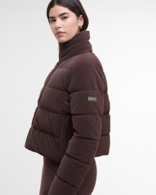 Pufferjacke Hudson Faux-Velvet Red Velvet