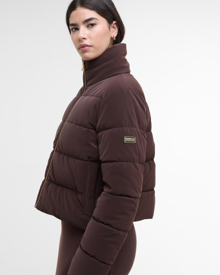 Hudson Faux-Velvet Puffer Jacket