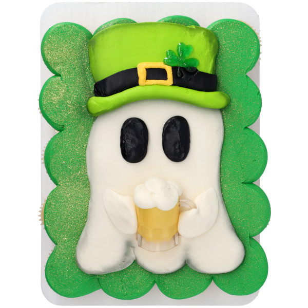 Shamrock Puffy Glitter Cupcake Rings