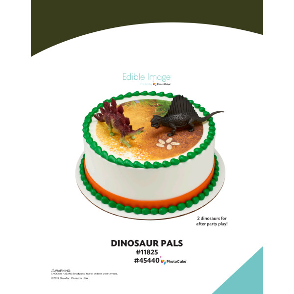 Dinosaur Pals The Magic of Cakes® PhotoCake® Enhanced Round Background Page