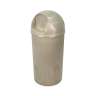 Impact, White, Bullet, 21 gal, Resin, Beige, Round, Receptacle