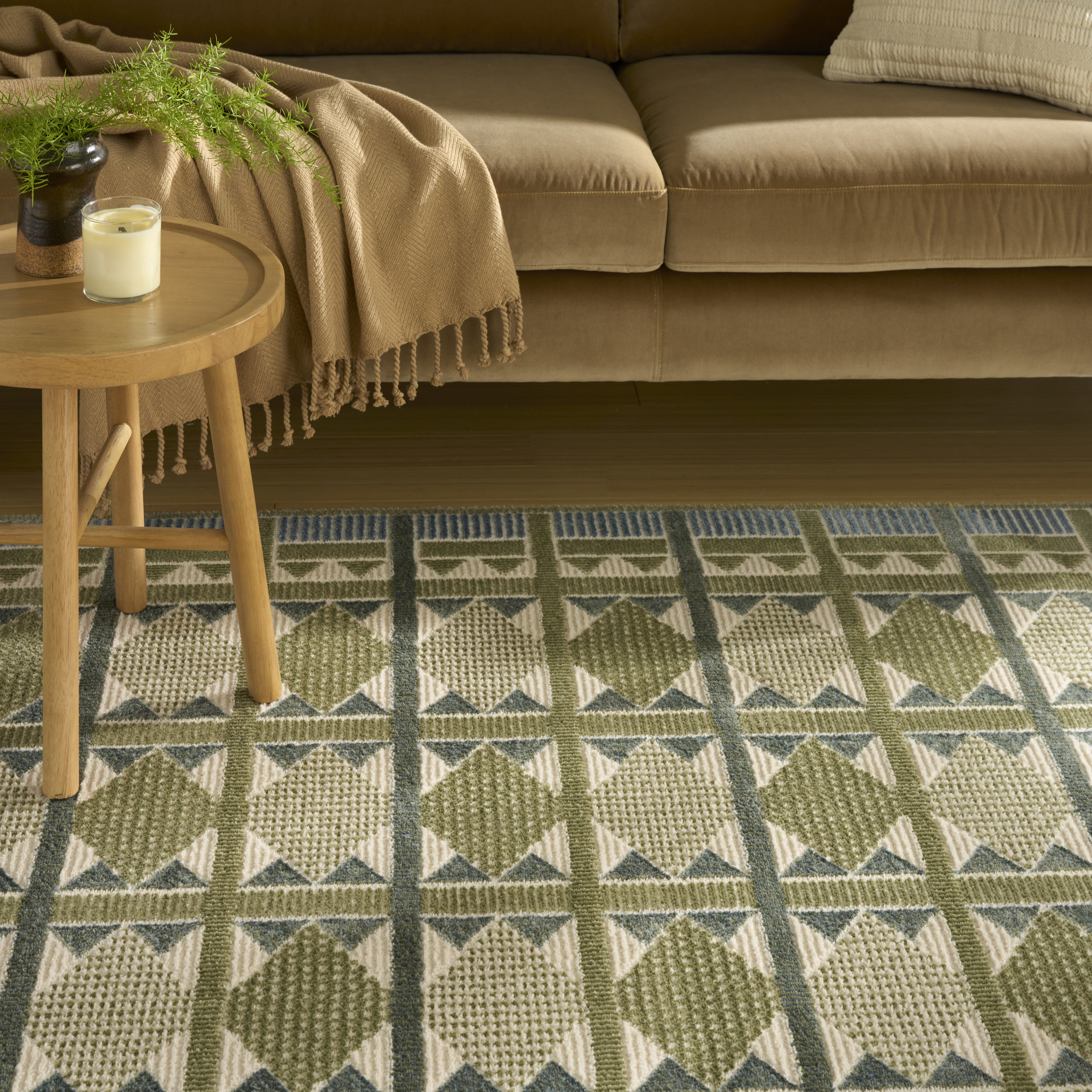 Nourison Nordic 8' x 10' Green Blue Modern Indoor Rug