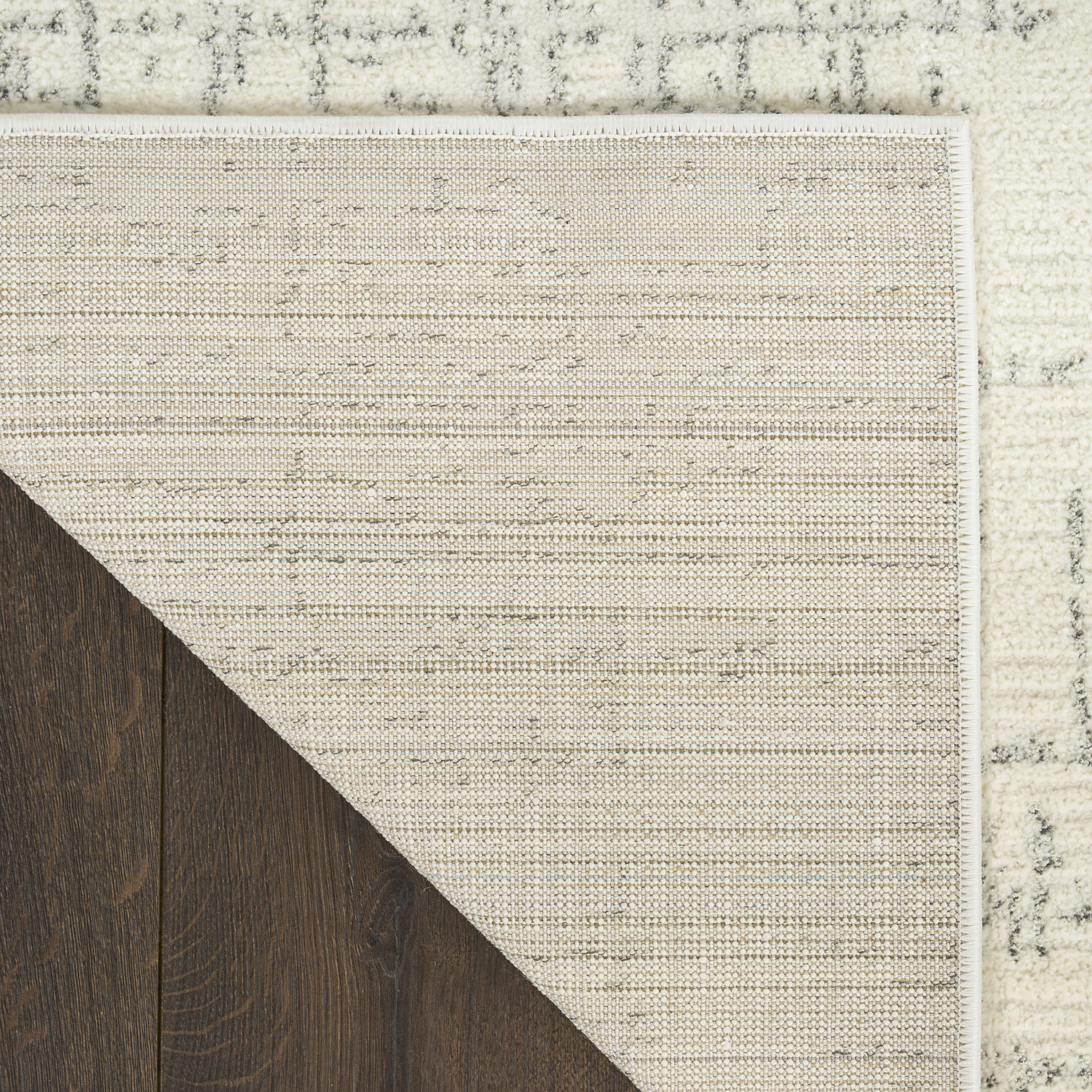 Nourison Ivory Hues 3'11" x 5'11" Ivory Grey Modern Indoor Rug