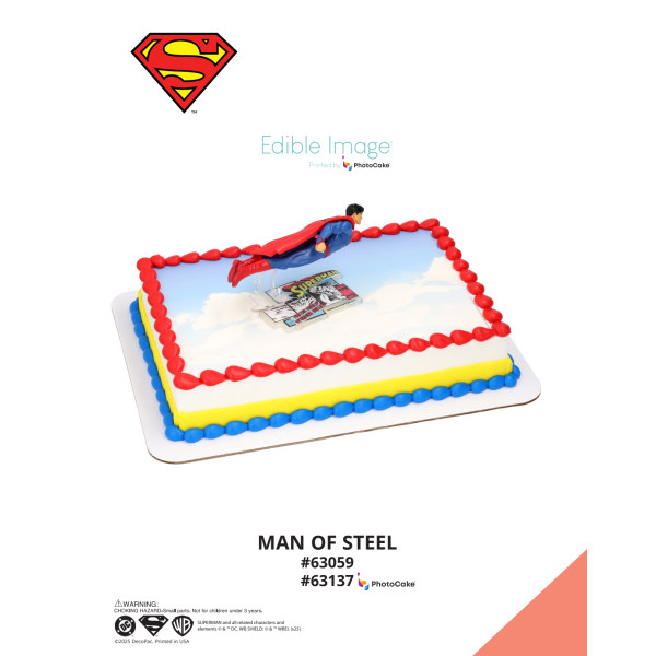 Superman™ Man of Steel The Magic of Cakes® PhotoCake® Enhanced Background Page