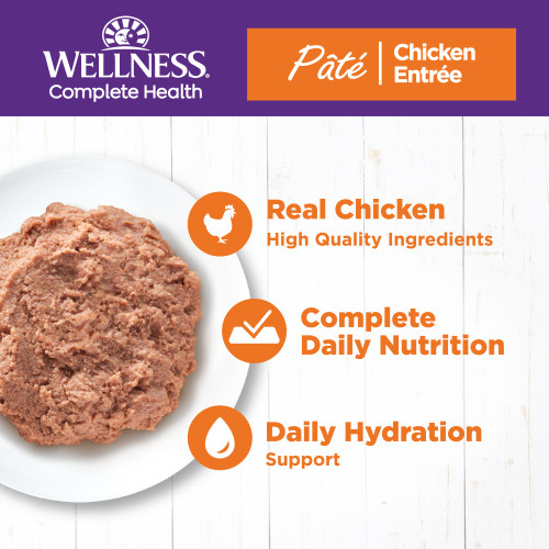 The benifts of Wellness Complete Health Pate Chicken Entree