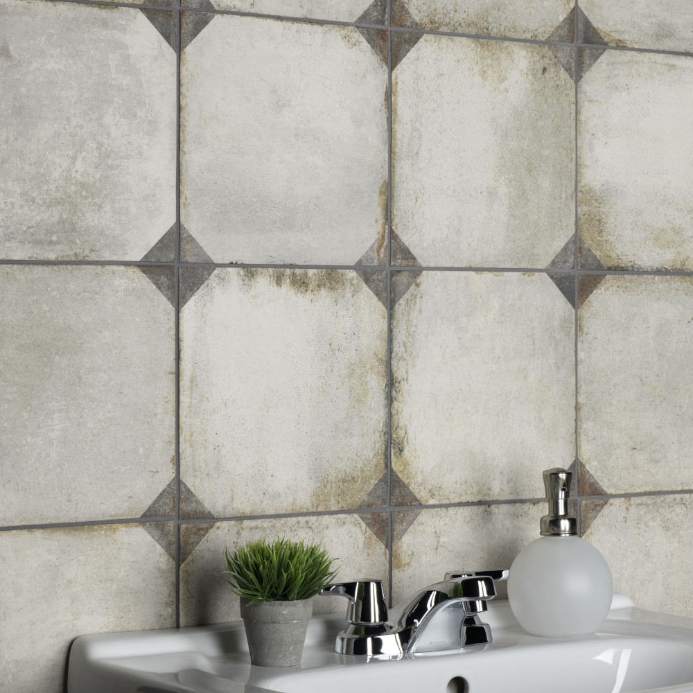 D’Anticatto Decor Trapani 8-3/4 in. x 8-3/4 in. Porcelain Floor and Wall Tile