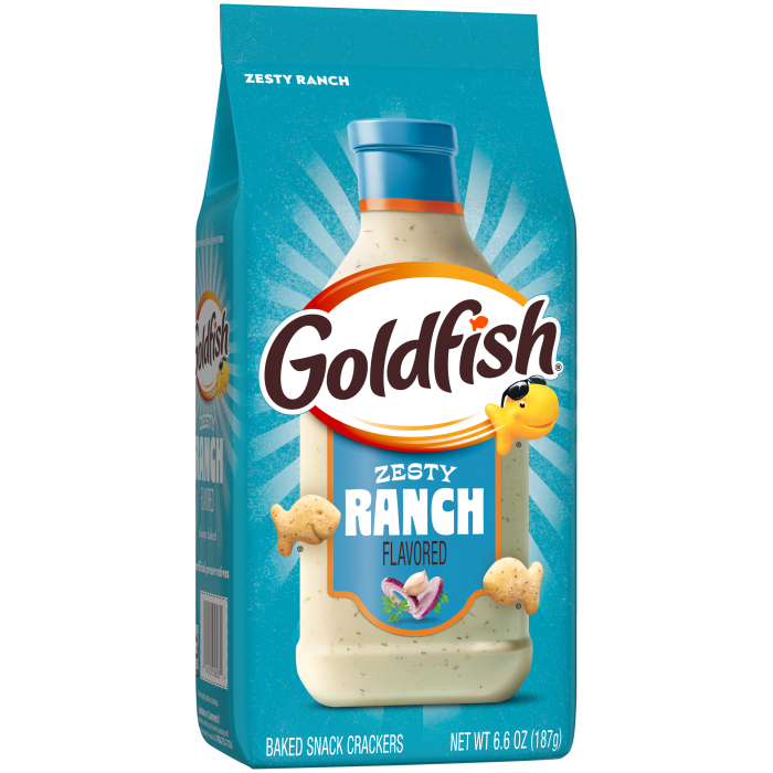 Goldfish® Ranch Baked Snack Crackers, 6.6 oz, bag - Left Angle Image