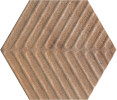 Cotto Moderno Marron 8″ Chevron Hex