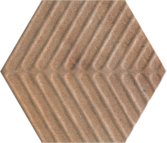 Cotto Moderno Marron 8″ Chevron Hex