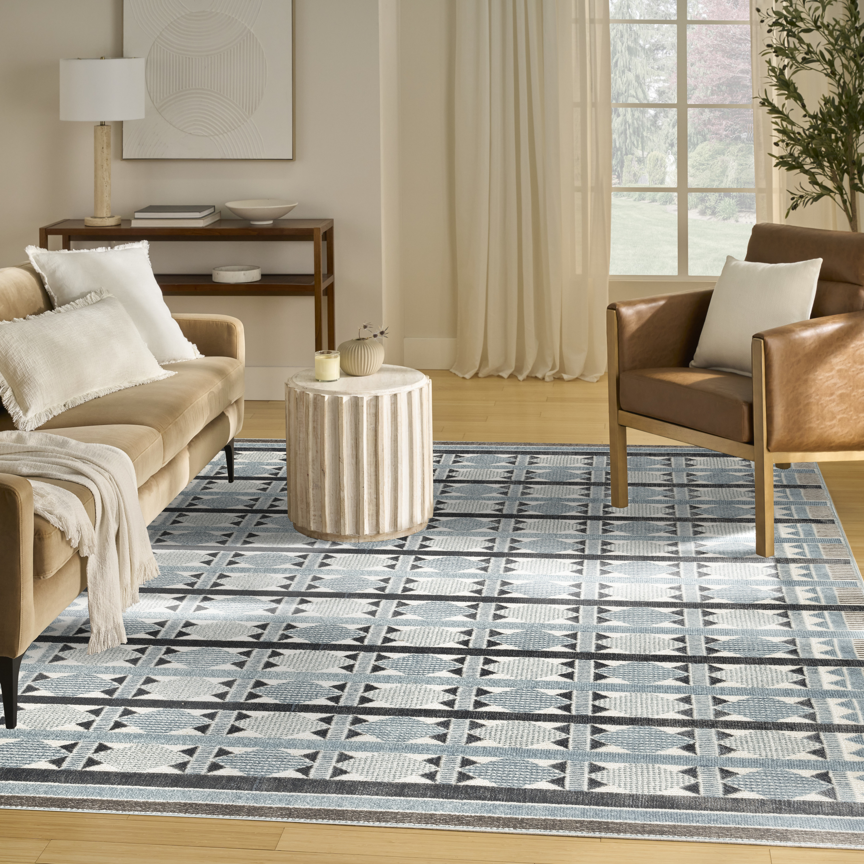 Nourison Nordic 8' x 10' Blue Modern Indoor Rug