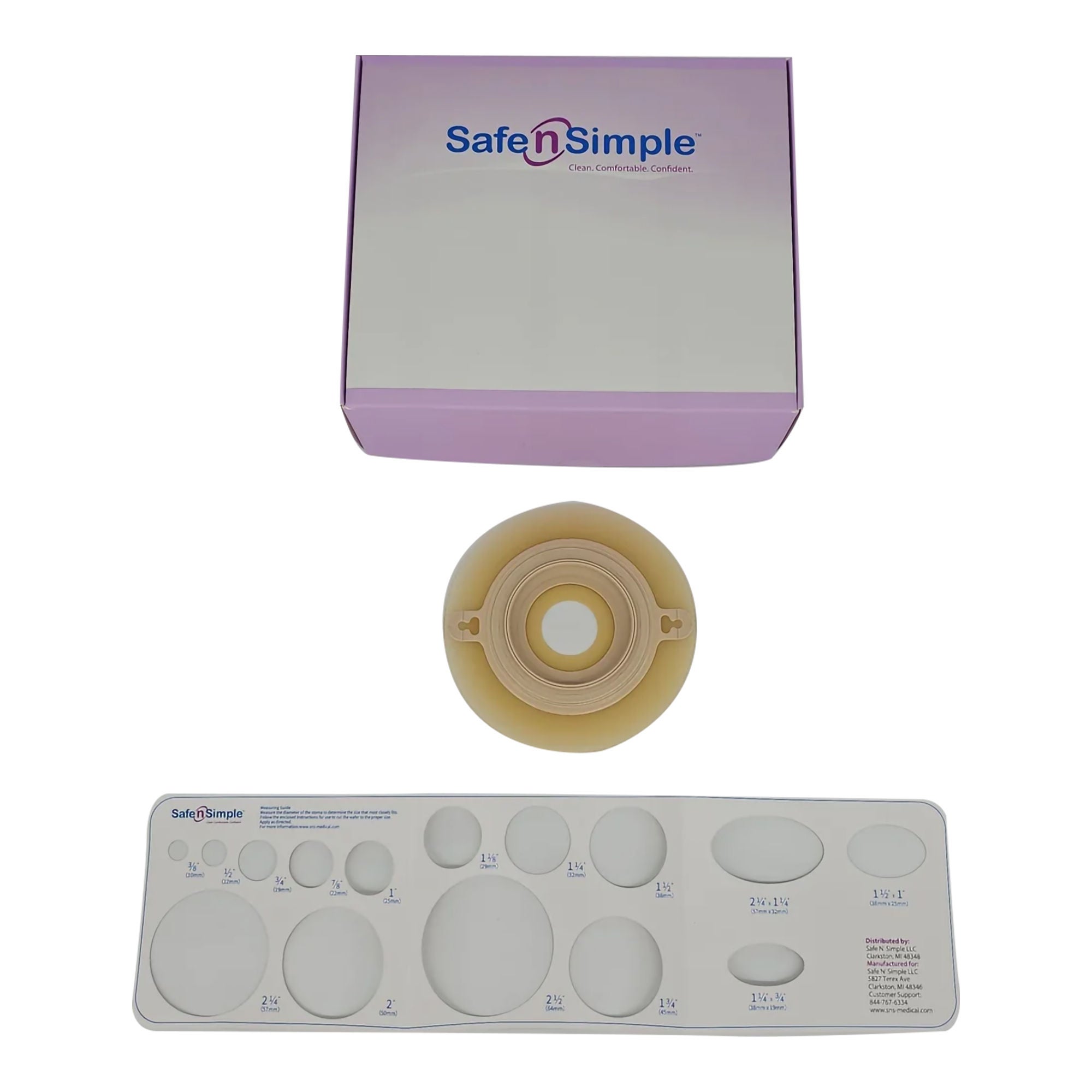 Safe N Simple BARRIER, OSTOMY 2PC EXT TAPE COLLAR BGE 2 1/4" (5/BX 8BX/CS