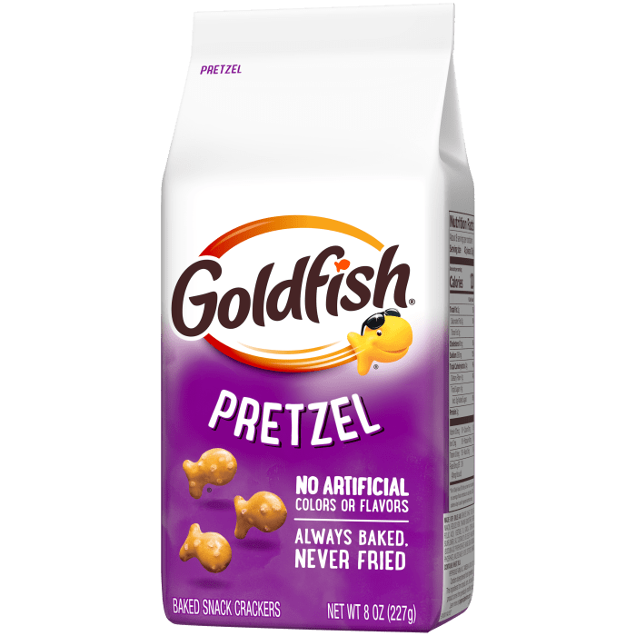 Goldfish® Pretzel Baked Snack Crackers, 8 oz, bag - Right Angle Image