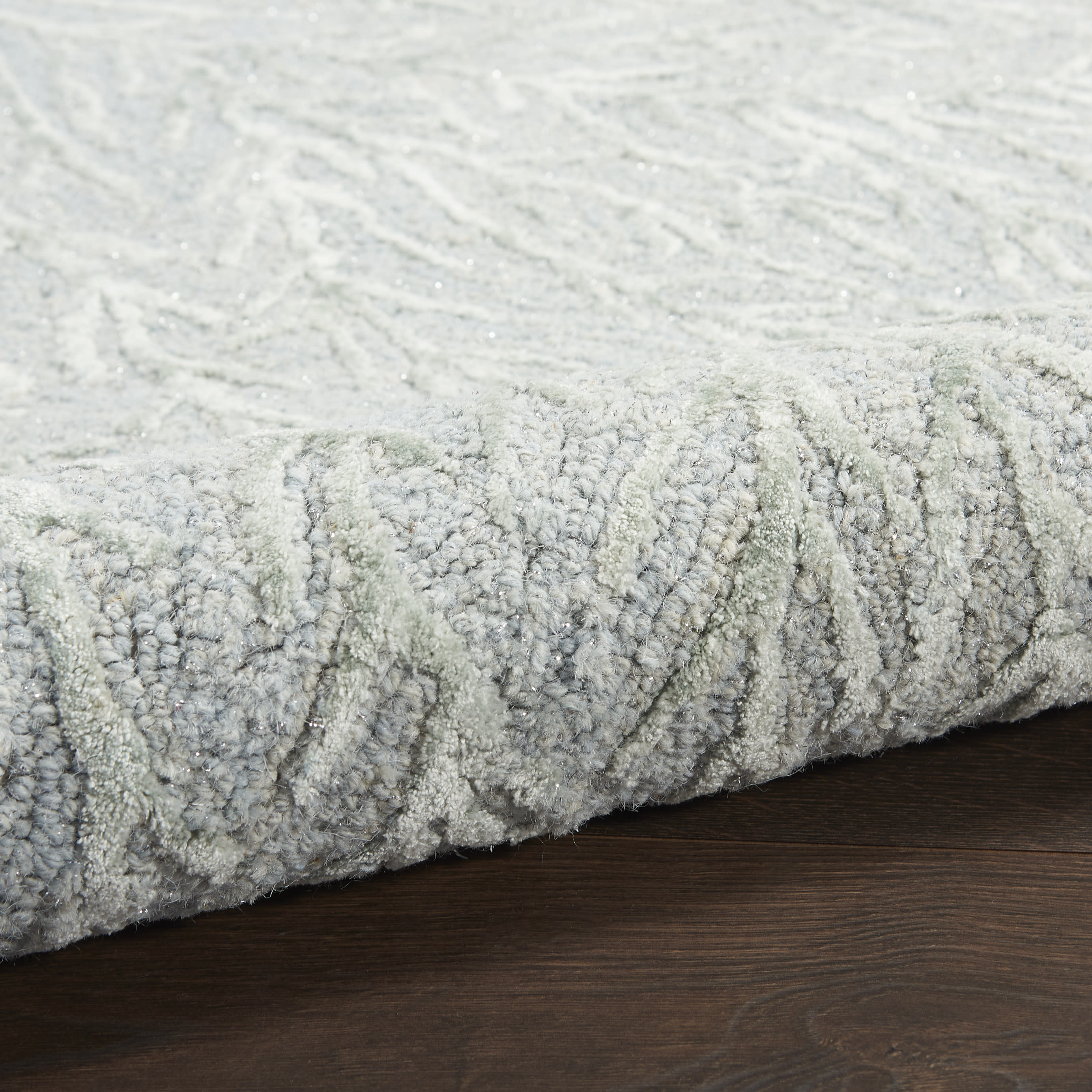 Michael Amini Ma30 Star 2'3" x 8' Light Blue Modern Indoor Rug