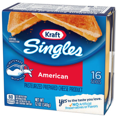 Kraft Singles American Cheese Slices 12 oz Package (16 Slices)