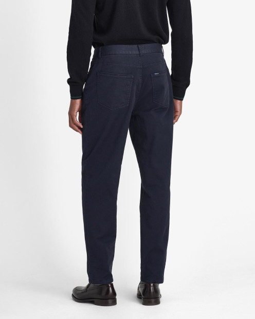 Washed Stretch Regular Trousers Dark Navy