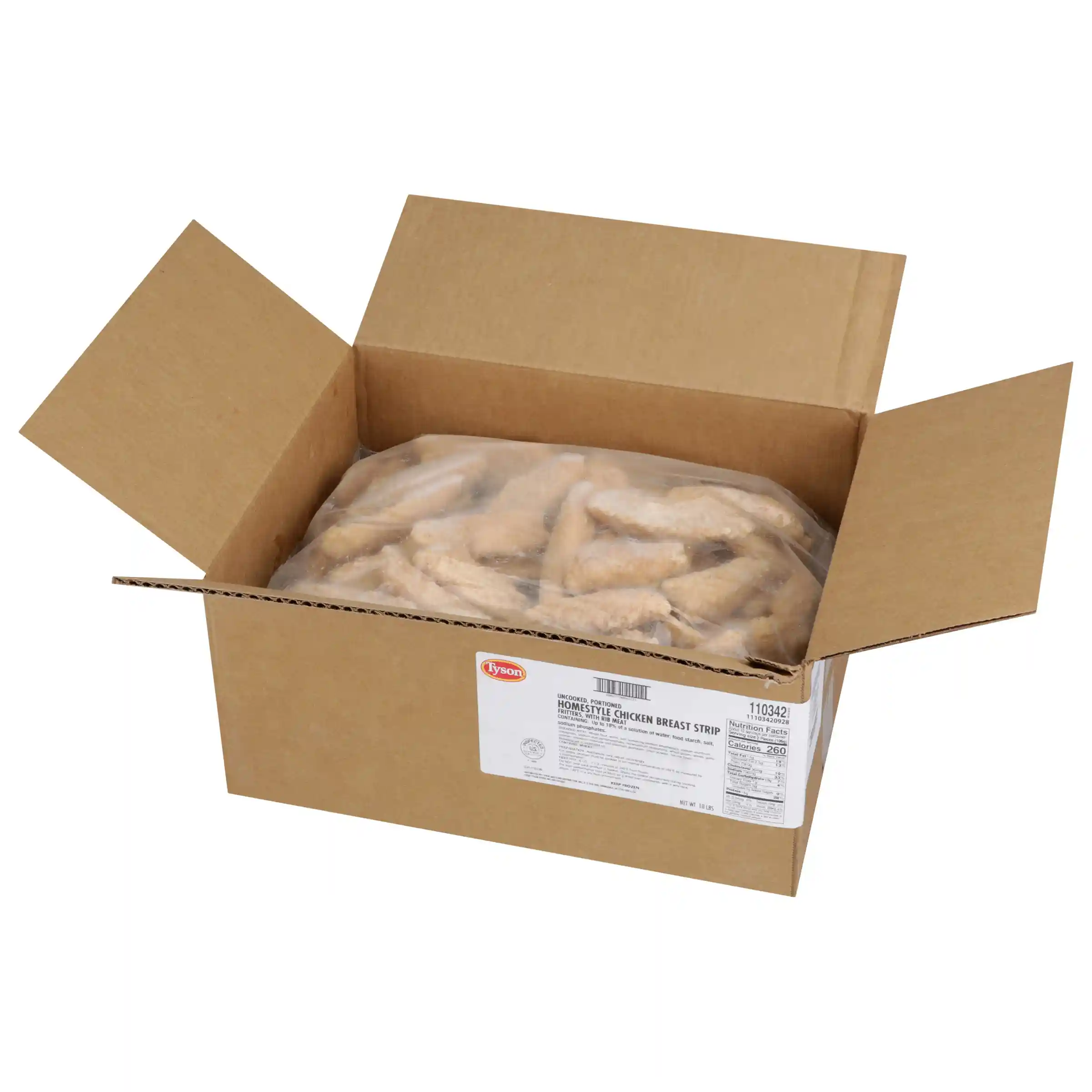 Tyson® Uncooked Homestyle Select Cut Chicken Breast Strip Fritters_image_4