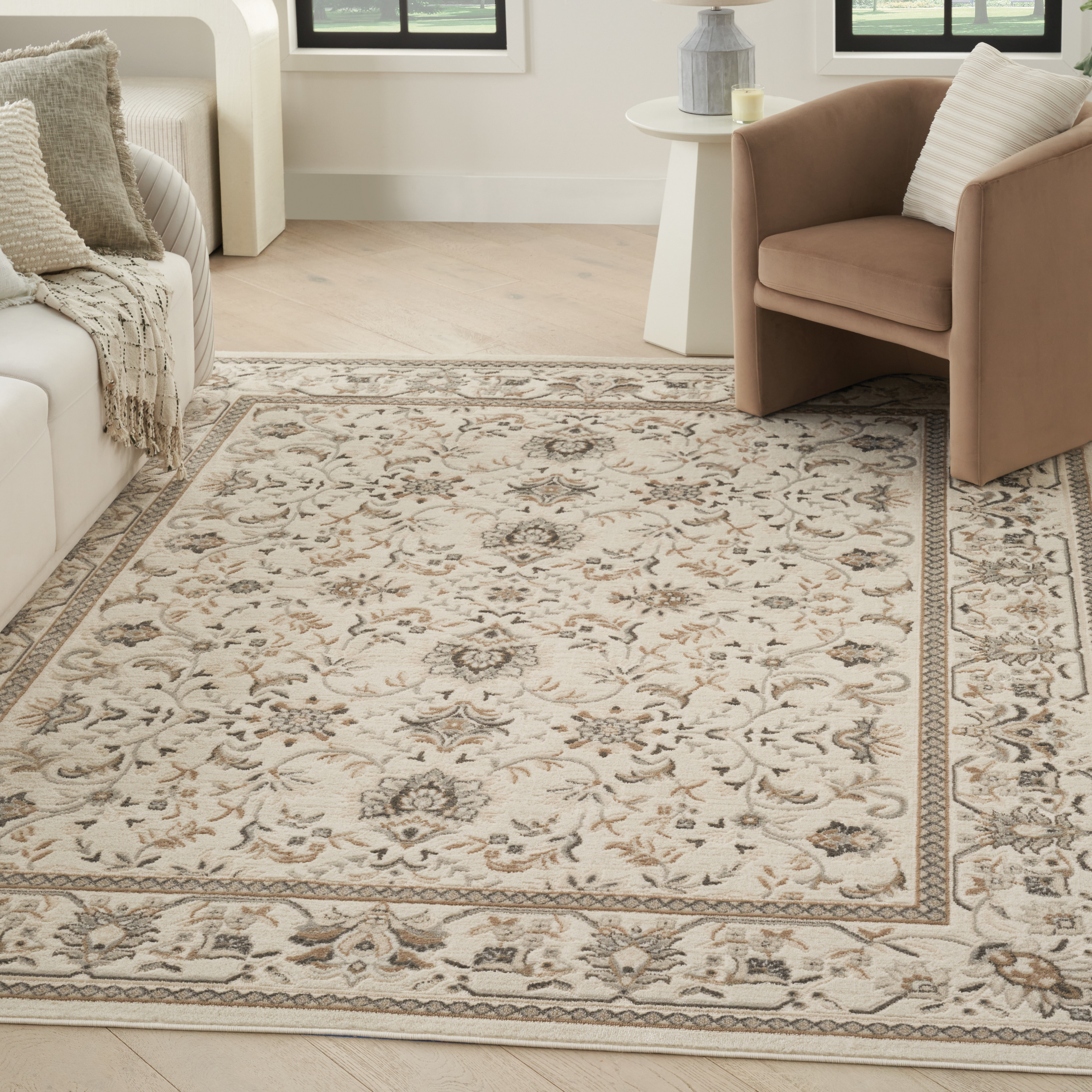 Nourison Serenity Home 9' x 12' Ivory Mocha Vintage Indoor Rug
