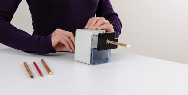 Dahle Pencil Sharpeners Dahle pencil sharpeners ensure the perfect point without over-sharpening and will sharpen graphite pencils and oversized colored pencils.