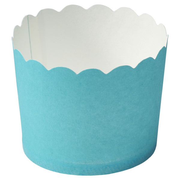 Turquoise Scalloped Baking Cups