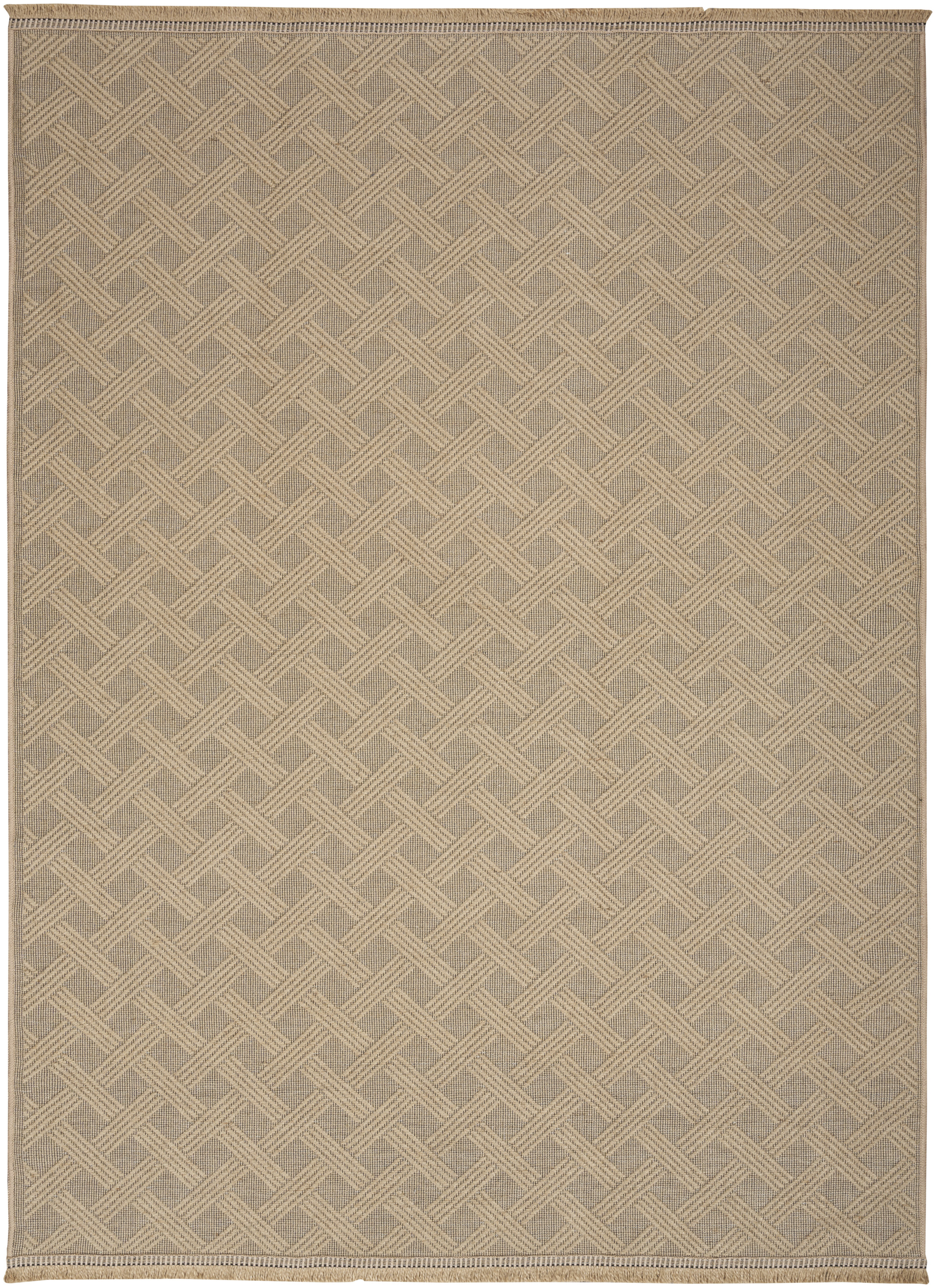 Nourison Washable Jute 5'3" x 7'3" Natural Modern Indoor Rug