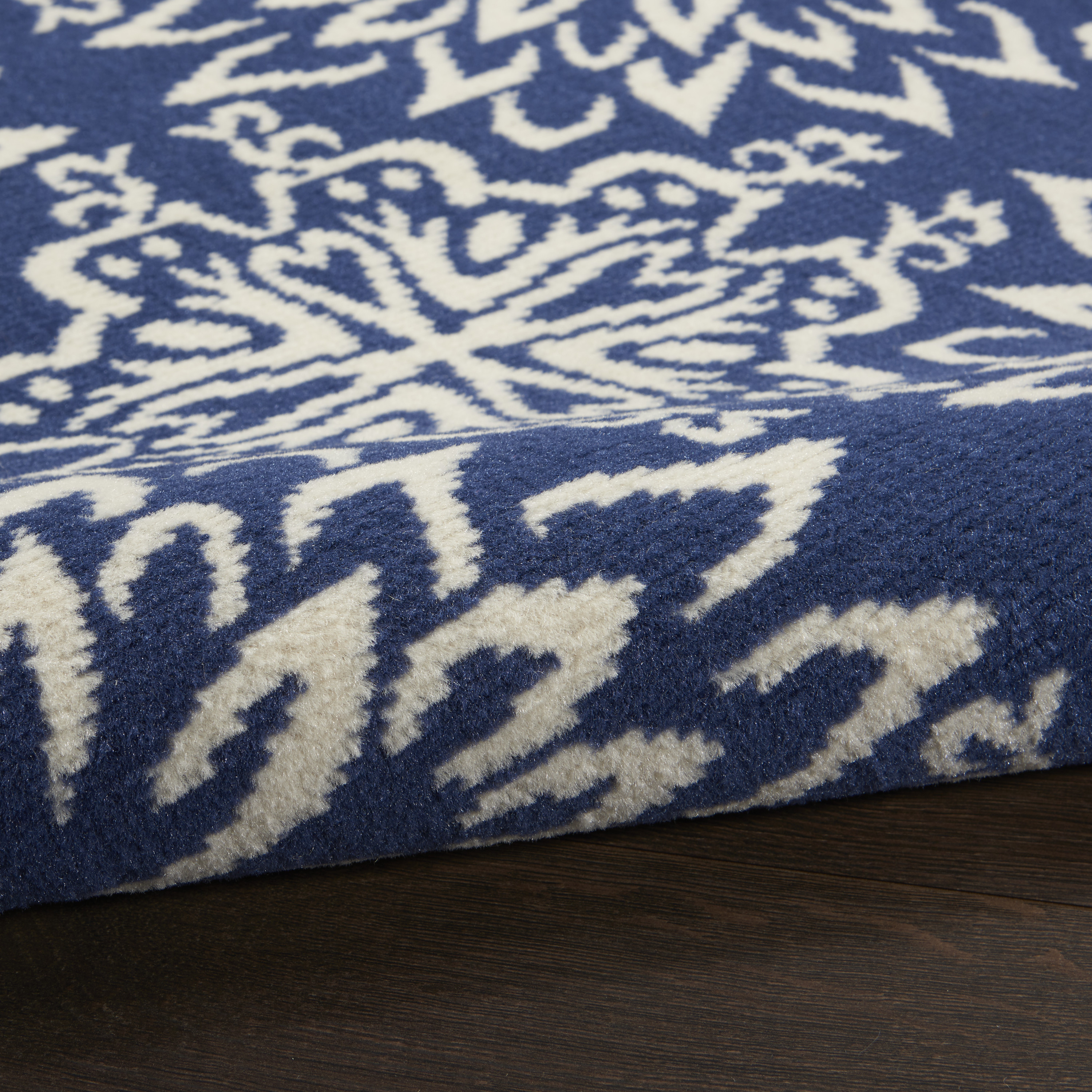 Nourison Jubilant 6' x 9' Navy Ivory Farmhouse Indoor Rug