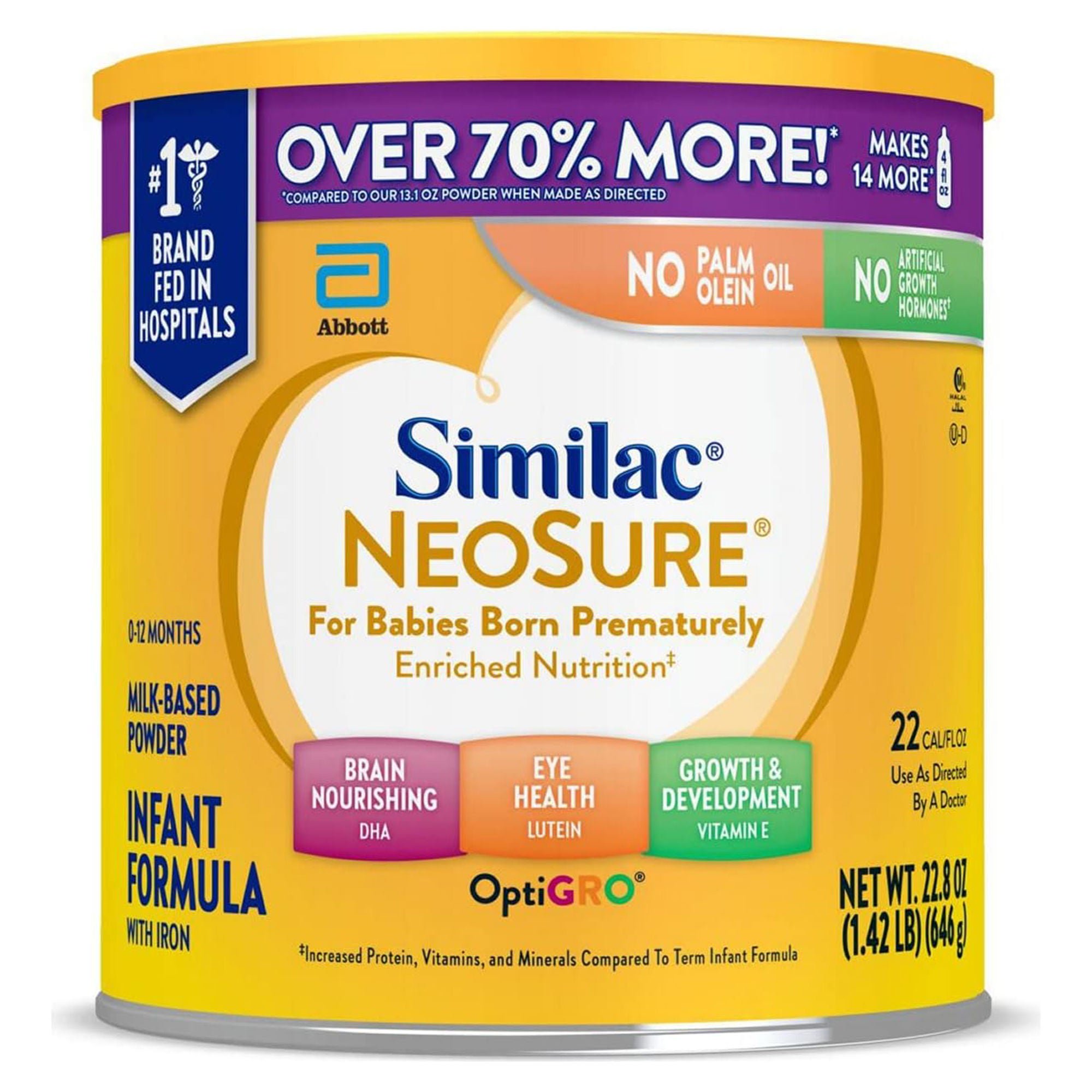Abbott Nutrition SIMILAC, PDR NEOSURE PREMATUREBABY 22.8OZ (4/CS)