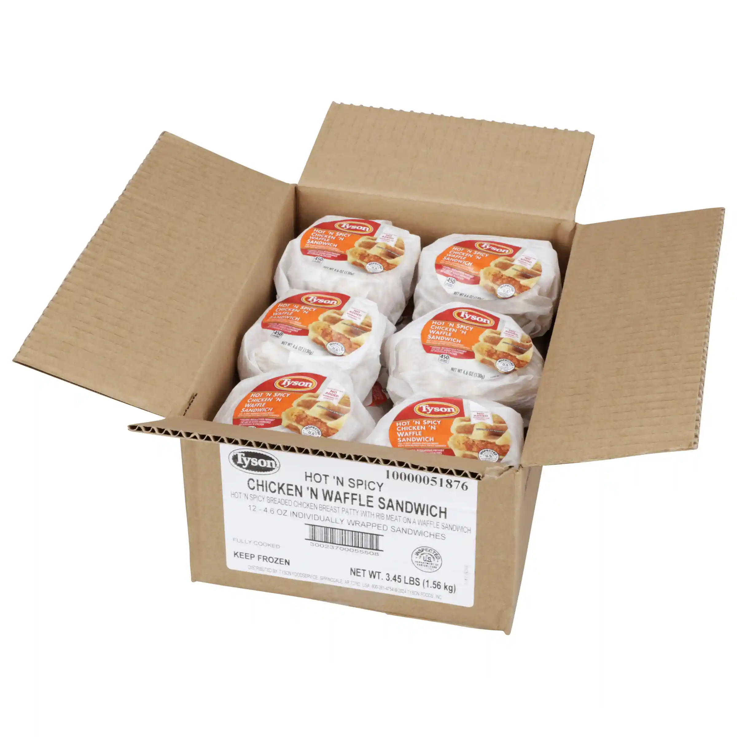 Tyson® Butcher-Wrapped Hot 'N Spicy Chicken & Waffles Sandwich_image_4