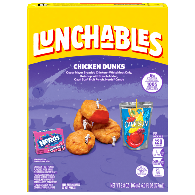 Lunchables Chicken Dunks Capri Sun Fruit Punch & Nerds Candy, 9.8 oz Box
