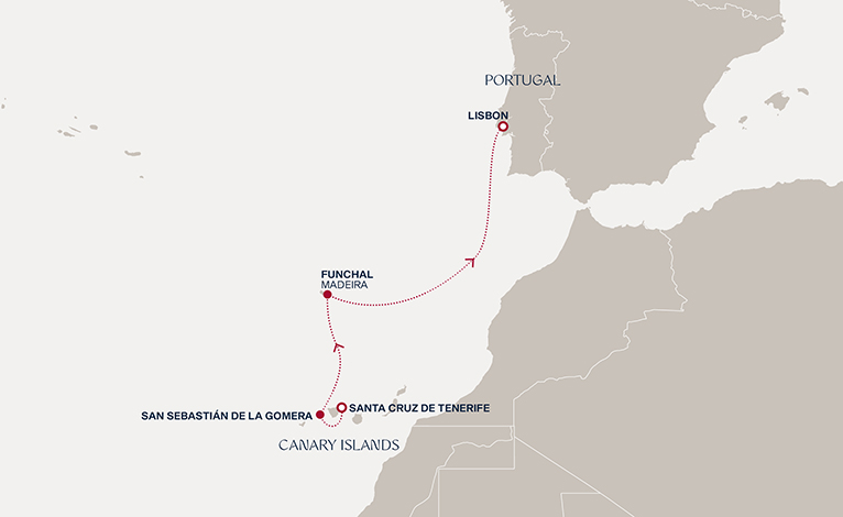 Itinerary map