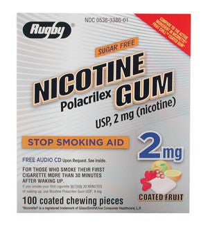 Rugby® Stop Smoking Aid Gum 2 mg Fruit Flavor