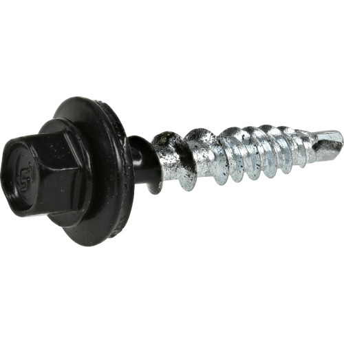 Power Pro Black Self-Drilling Metal-to-Wood Roofing Screws (#10 x 1