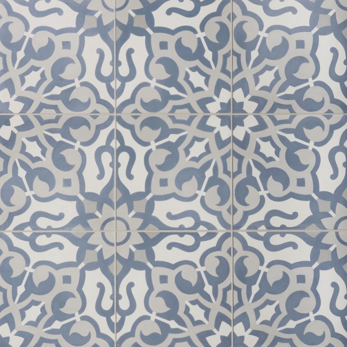 Duquesa Cement Mezzanotte 8x8 Fatima Decorative Tile Matte Virginia