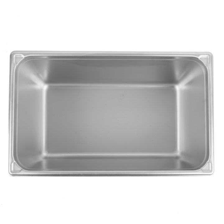 Full-size 8-inch-deep Super Pan® heavy-duty stainless steel transport pan