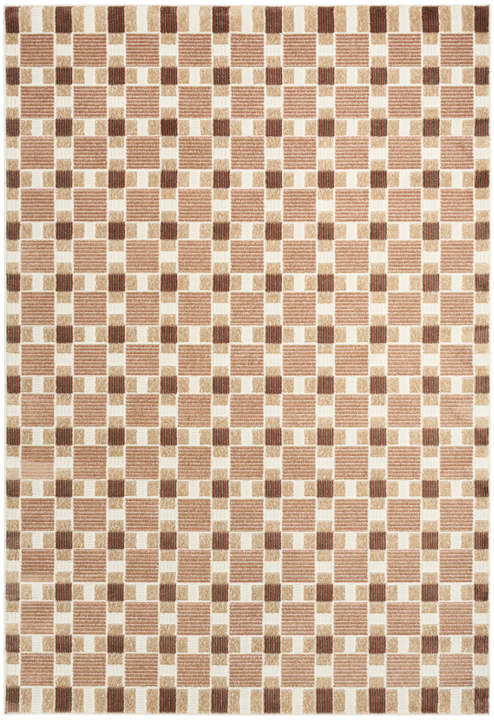 Nourison Nordic 5' x 7' Rust Modern Indoor Rug