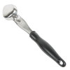 1-ounce one-piece heavy-duty stainless steel solid oval Spoodle® utensil with black nylon handle