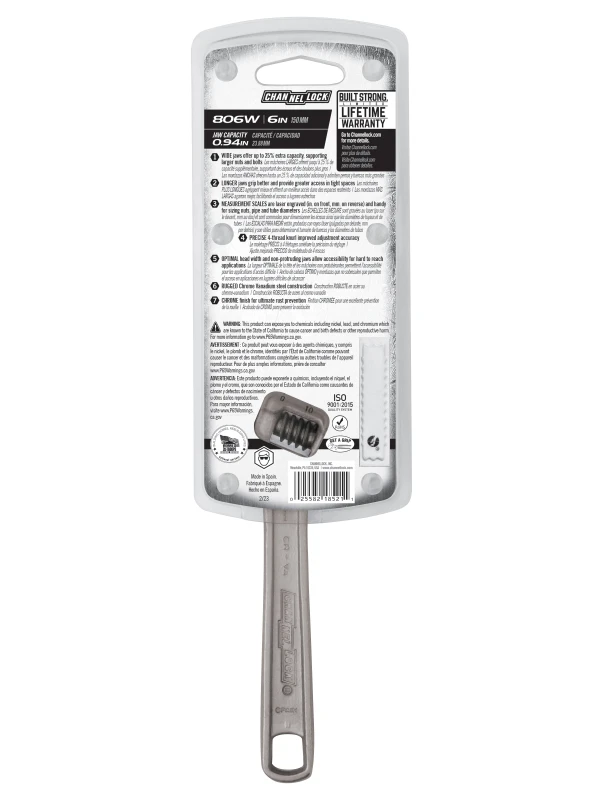 806W 6-inch Adjustable Wrench