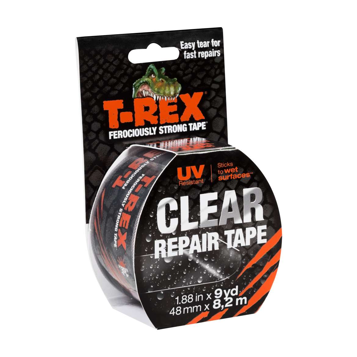 T-Rex® Ferociously Strong Clear Repair Tape - Clear, 1.88 in. x 9 yd.