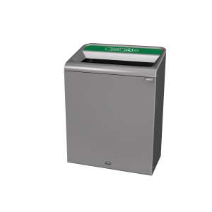 Rubbermaid Commercial, Configure™, Compost, 45 gal, Metal, Gray, Rectangle, Receptacle