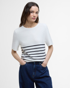 Ivy Striped Short-Sleeved Jumper Cloud