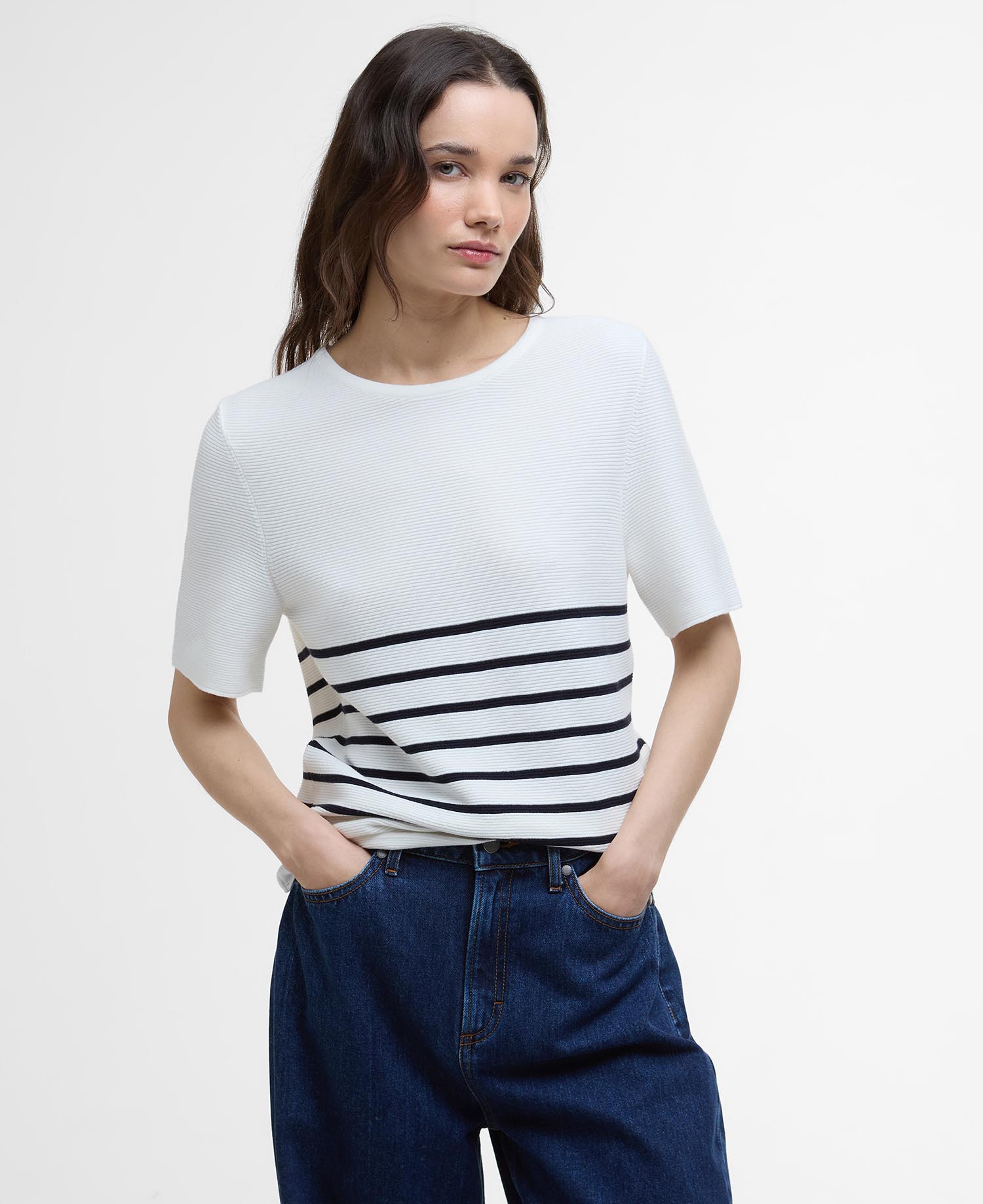 Ivy Striped Short-Sleeved Jumper image number 0