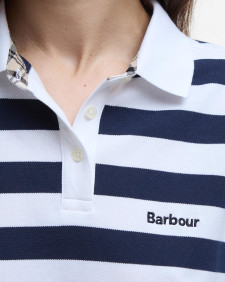 Ashbourne Striped Polo Shirt Navy Stripe