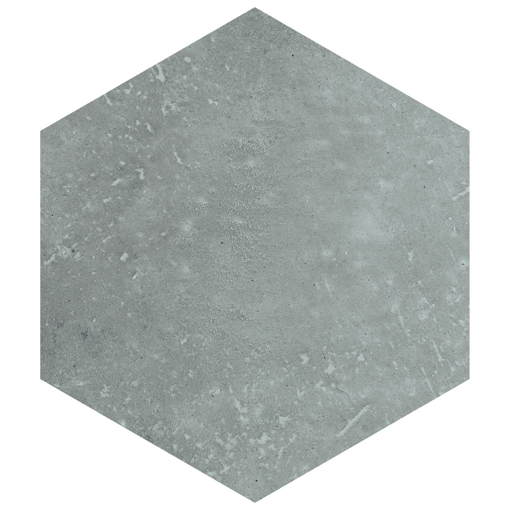 Atlas Hex Grey 8-5/8 in. x 9-7/8 in. Porcelain Floor and Wall Tile