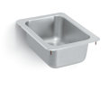 13" x 17" x 6-3/16" single-bowl stainless steel drop-in sink with 3-1/2" drain opening