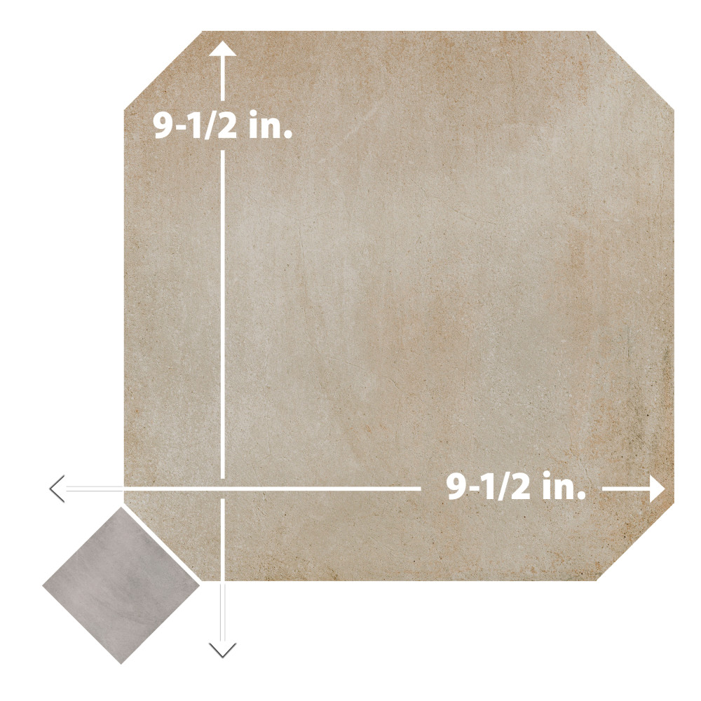 Laverton Octagon Arena with Taco Nieve 7-7/8 in. x 7-7/8 in. Porcelain Floor and Wall Tile