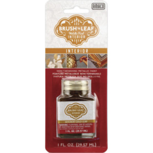 Brush 'N Leaf&reg; Interior Paint, 1 oz, Metallic Gold Leaf