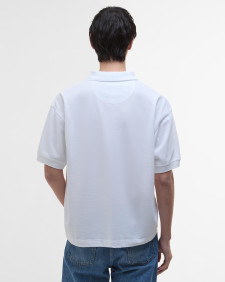 Hexham Oversized Polo Shirt Classic White