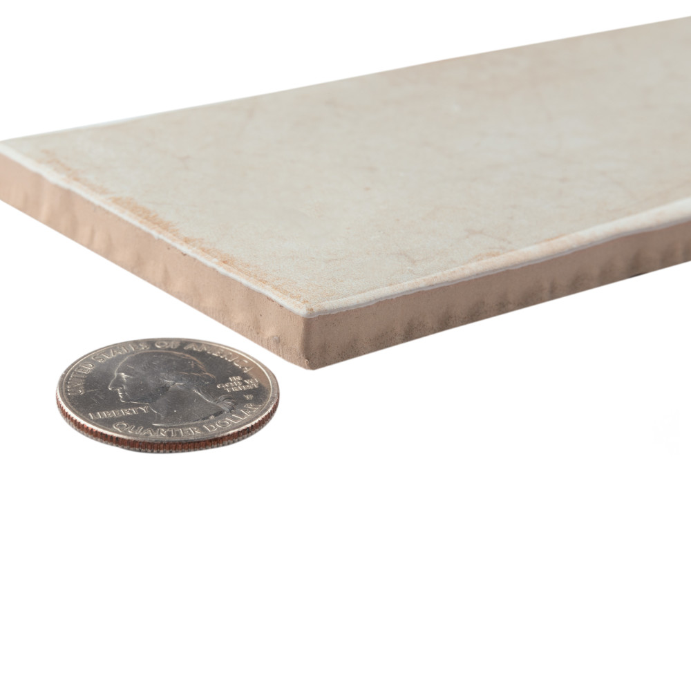 Crackle Cream 2-7/8 in. x 11-7/8 in. Ceramic Wall Tile