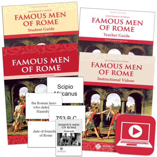 Memoria Press Famous Men of Rome Set with Streaming Instructional Videos